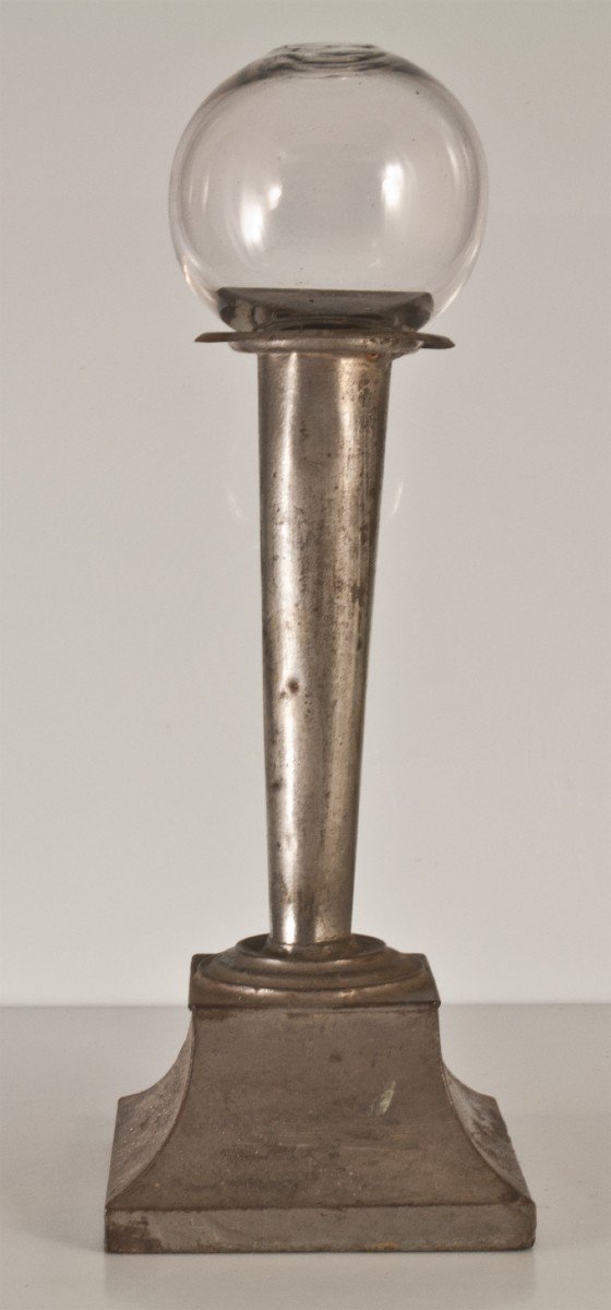 Lampe à Huile Verre Et Métal époque Directoire-photo-2