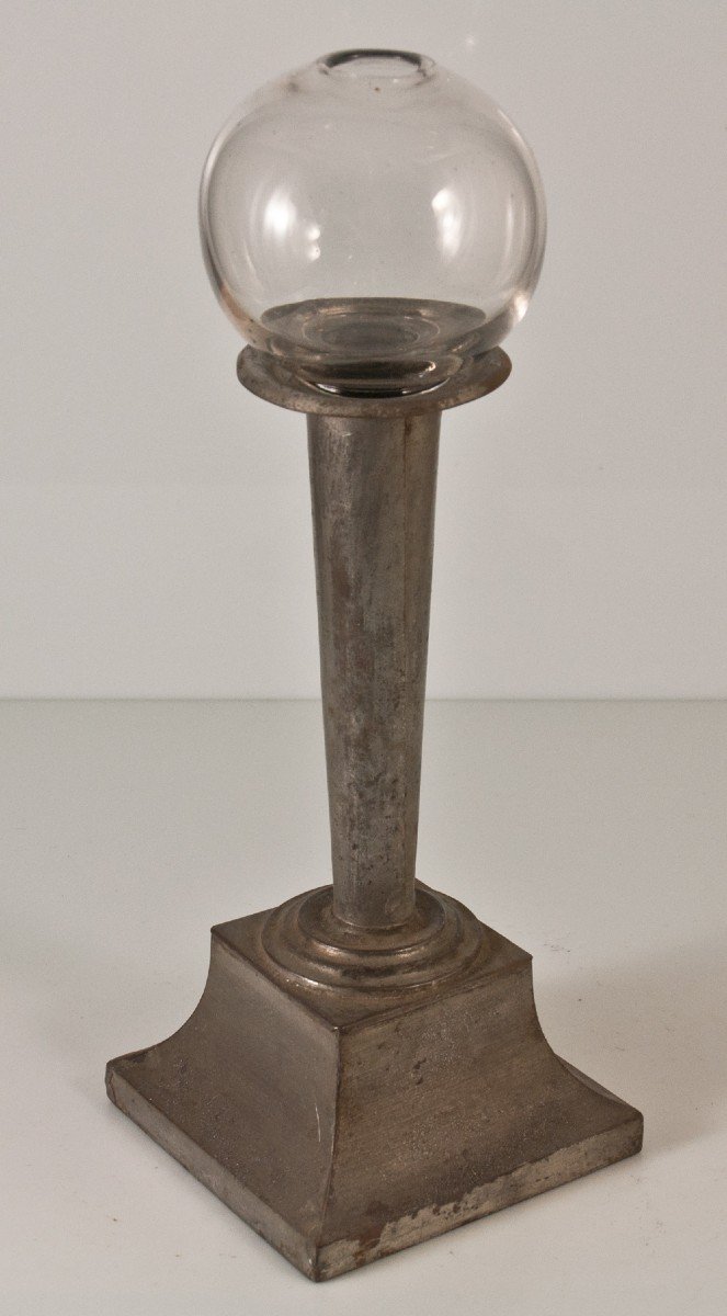 Lampe à Huile Verre Et Métal époque Directoire-photo-3