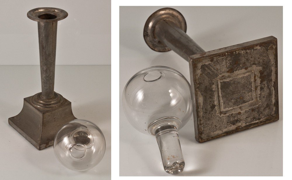 Glass And Metal Oil Lamp Directoire Period-photo-4