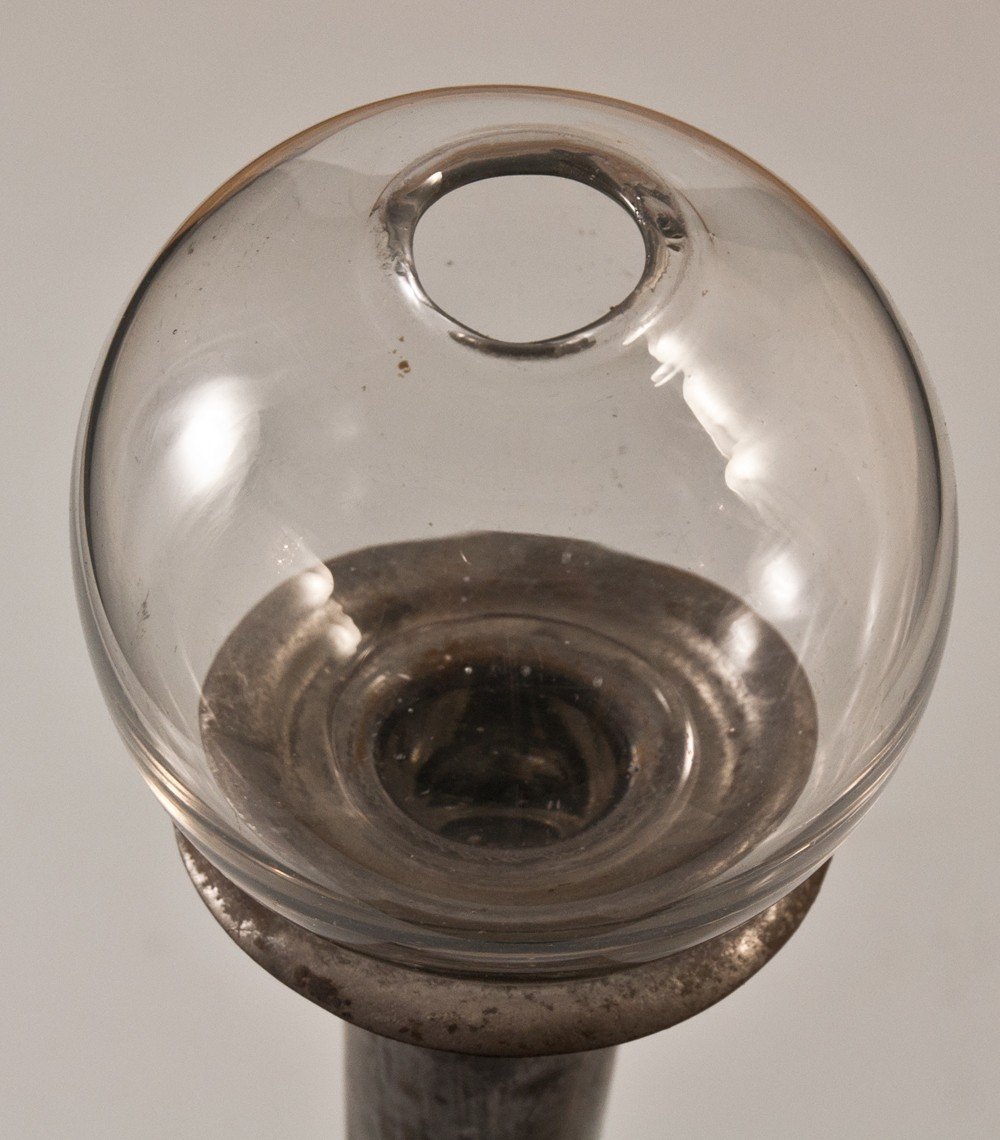 Lampe à Huile Verre Et Métal époque Directoire-photo-1