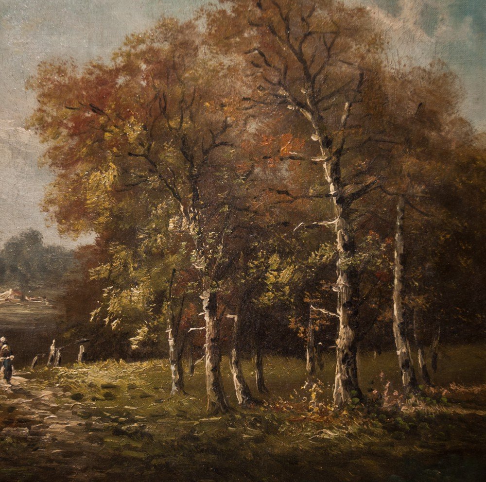 Alexandre Nozal: Barbizonnian Landscape Ag27-photo-2