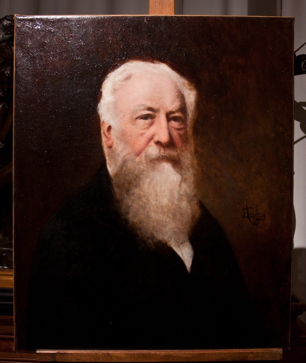 étienne Jean Audfray (1848-1911): Portrait Of A Bearded Man Ag30