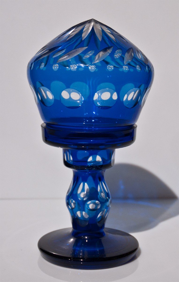 Drageoir En Cristal Overlay Bleu
