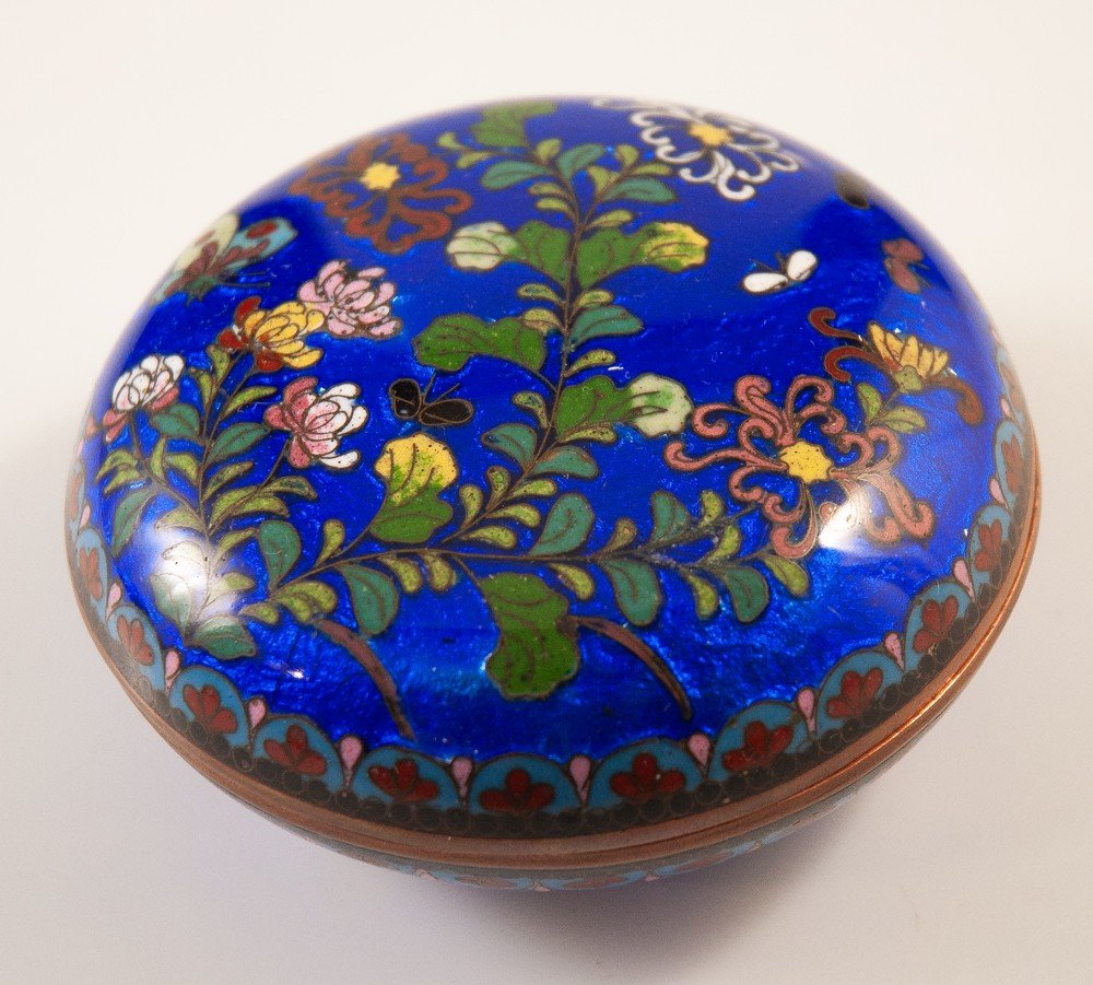 Boite En émail Cloisonné Asiatique XIXème Chine / Japon-photo-2