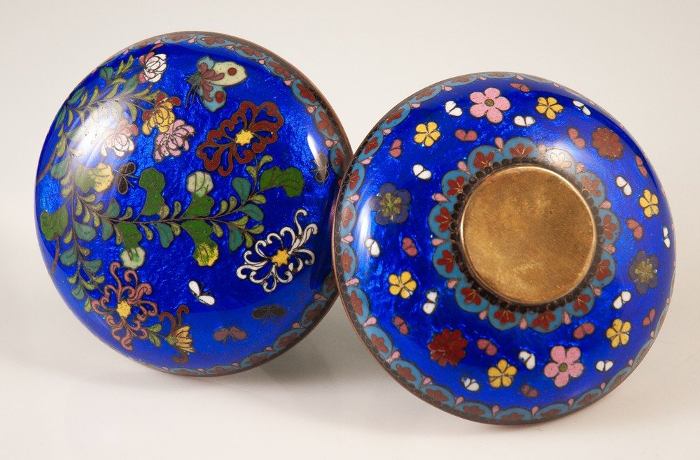 Boite En émail Cloisonné Asiatique XIXème Chine / Japon-photo-1