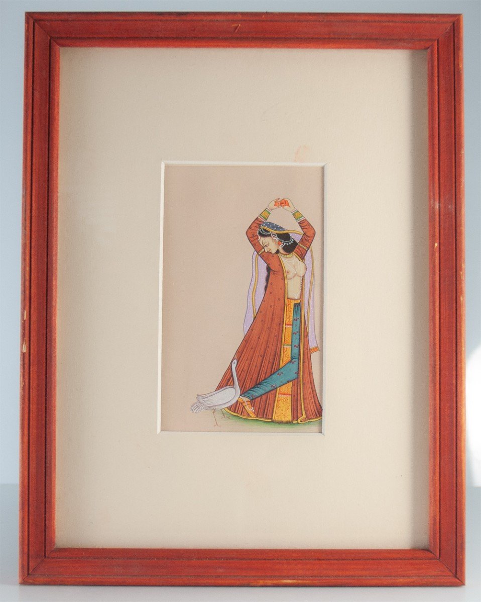 Miniature érotique Indienne / Inde Femme Dénudée -photo-2