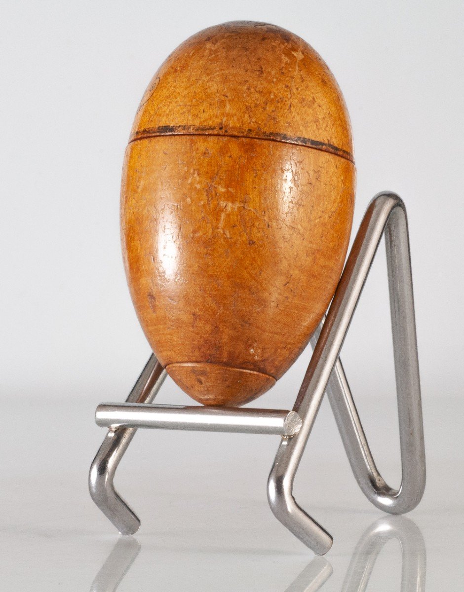 Wooden Sewing Egg Nadel Colombus Case 1890-photo-2