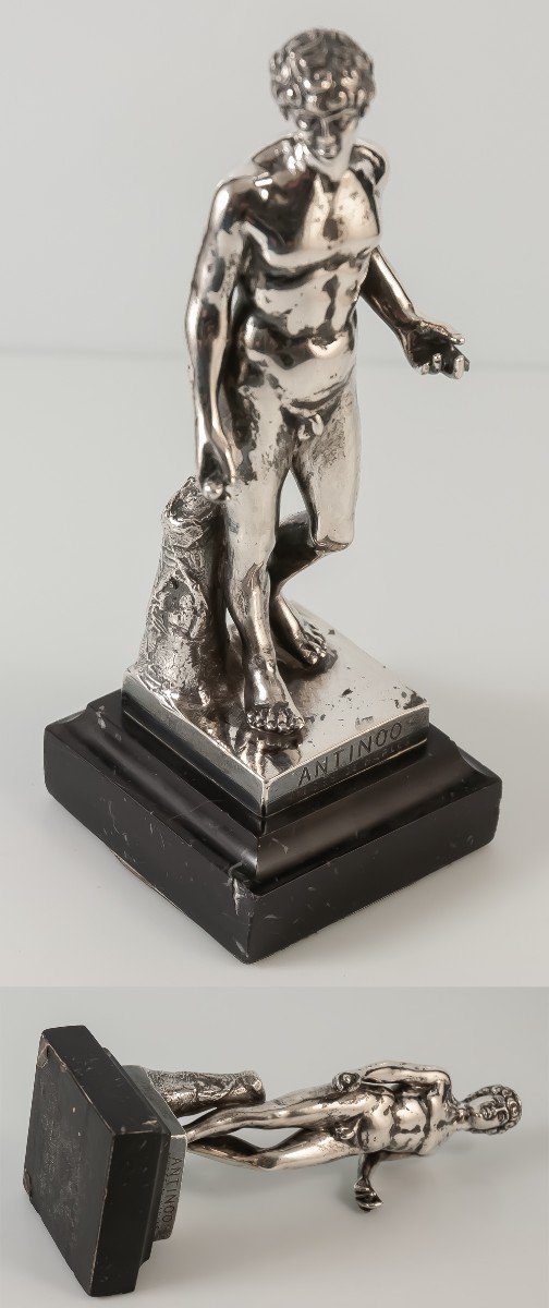 Antinoo / Antinous Farnese Statue Solid Silver Naples Museum / Ephebe-photo-3