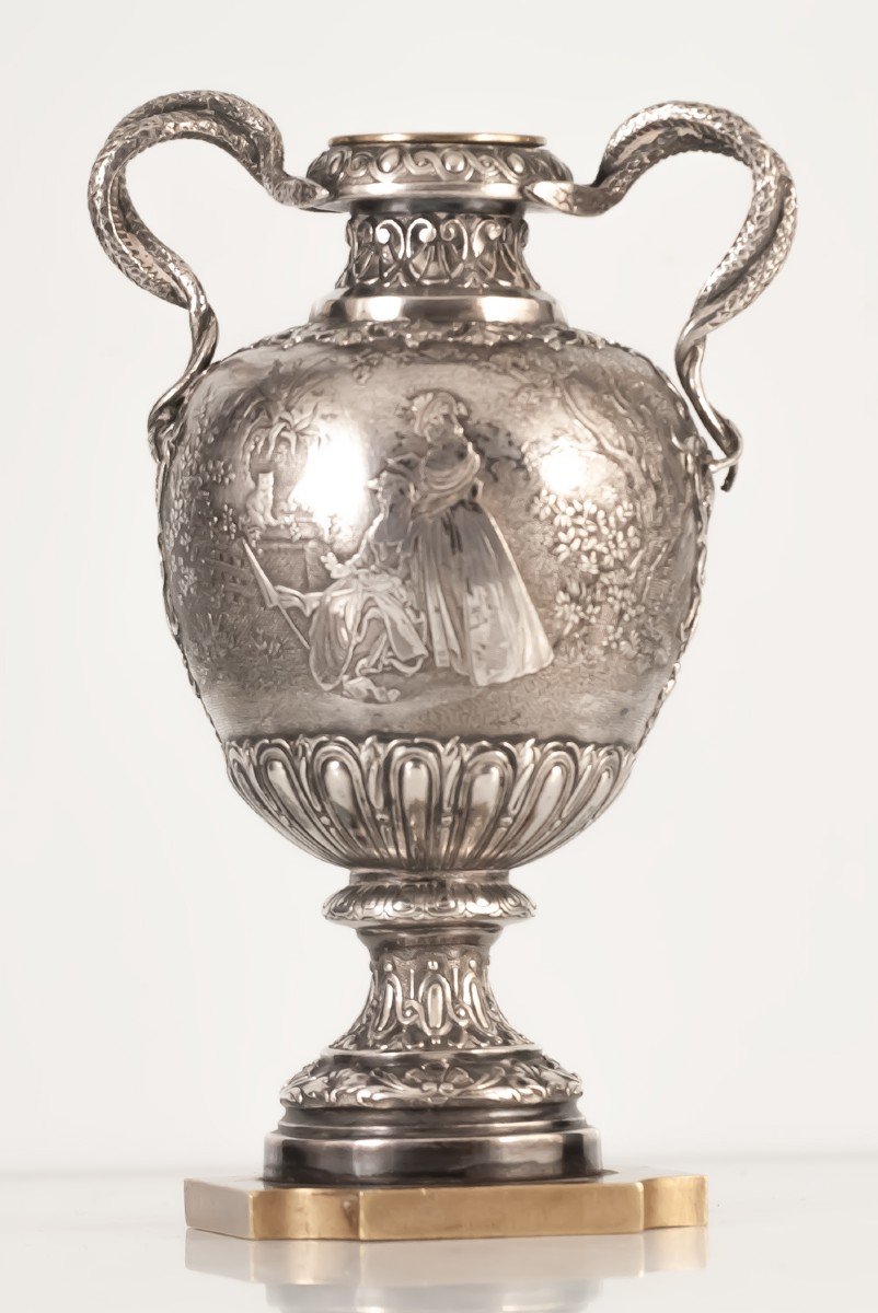 Vase Soliflore en Argent Massif-photo-4
