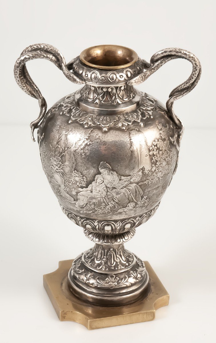 Vase Soliflore en Argent Massif-photo-2