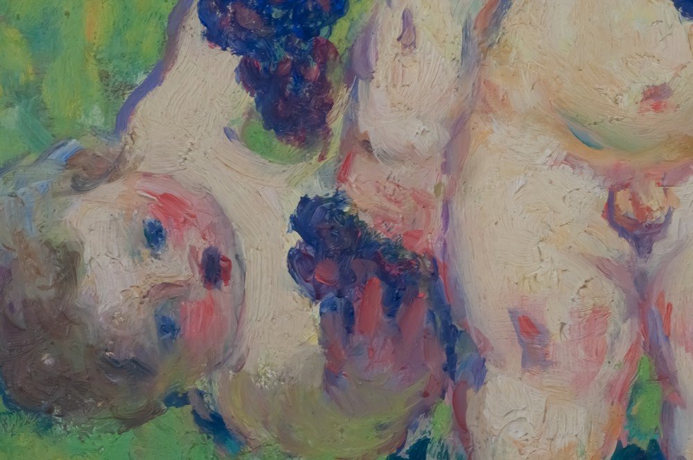 Auguste Louis Leymarie (1880-1958): Children With Grapes -photo-4