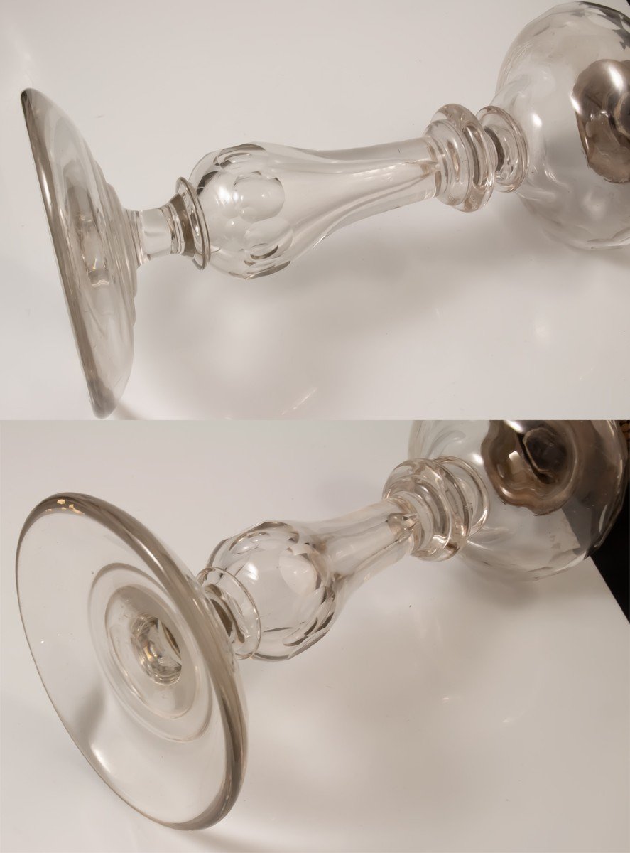 Lampe à Pétrole En Cristal Taillé Baccarat-photo-3