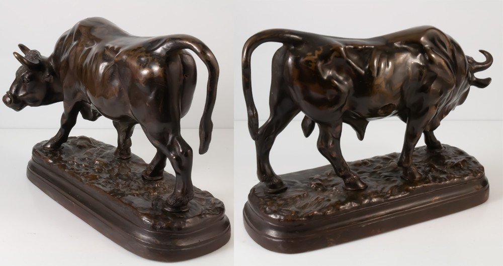 Buffle d'Asie En Bronze Chine / Indochine Sculpture-photo-4