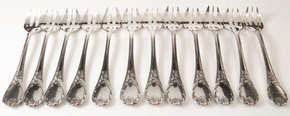 Christofle Marly Model 12 Oyster Forks Near New Condition-photo-3
