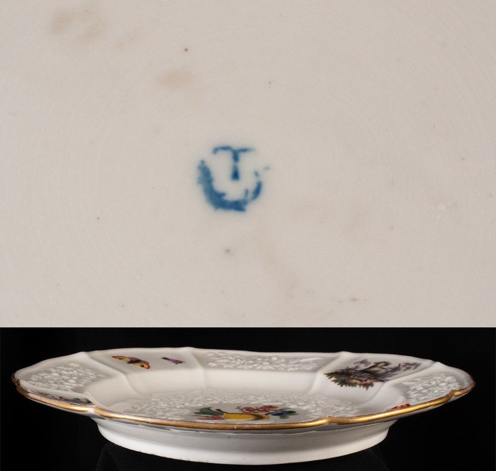 Assiette En Porcelaine Allemande Potschappel Saxe Carl Thieme-photo-5