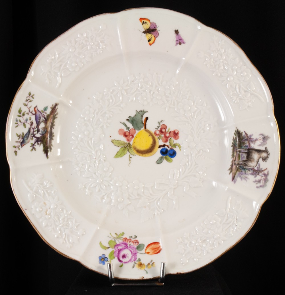 Assiette En Porcelaine Allemande Potschappel Saxe Carl Thieme