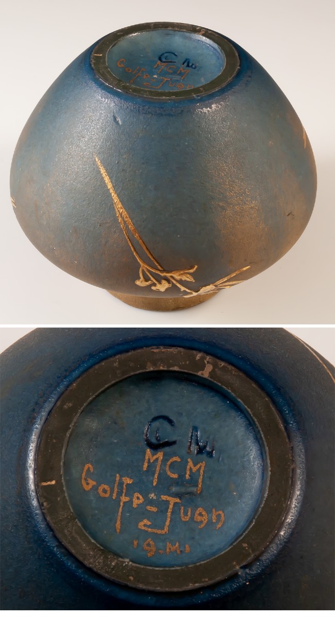 Clément Massier Golfe Juan Vase En Céramique / Grès Aux Fleurs-photo-2