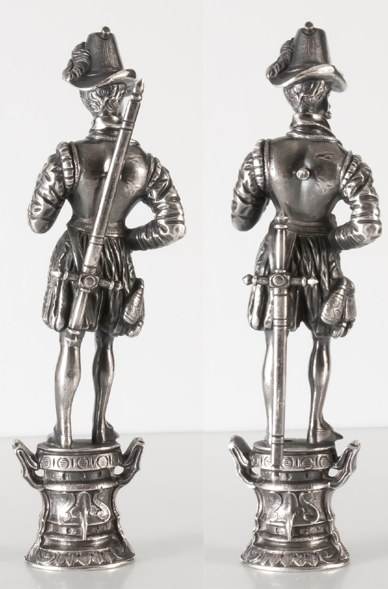 Large Silver-plated Bronze Sealing Stamp-photo-4