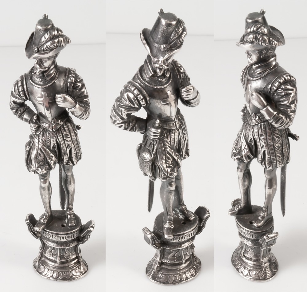 Large Silver-plated Bronze Sealing Stamp-photo-1