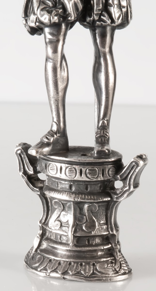 Large Silver-plated Bronze Sealing Stamp-photo-2