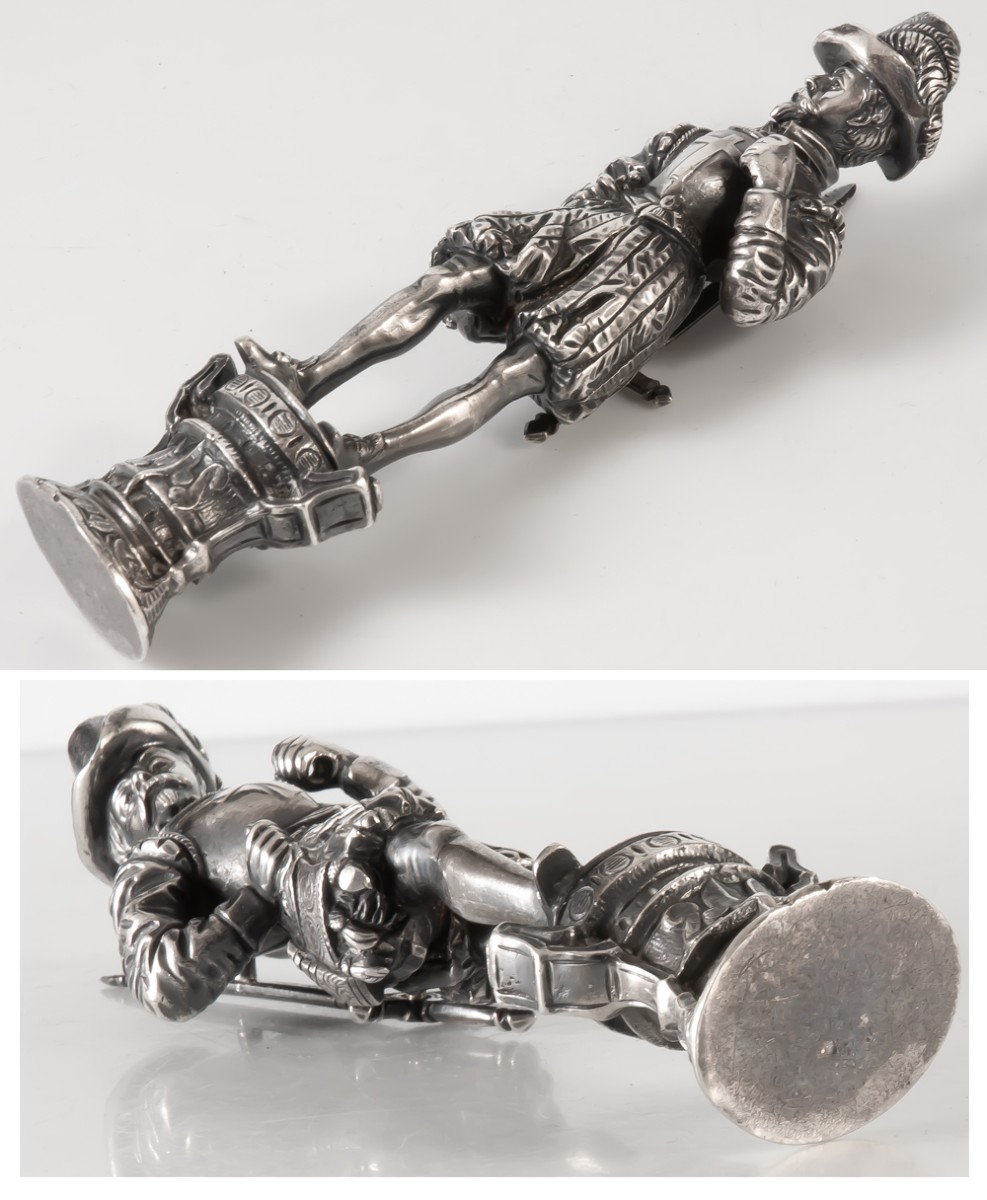 Large Silver-plated Bronze Sealing Stamp-photo-3