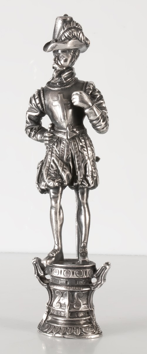 Large Silver-plated Bronze Sealing Stamp