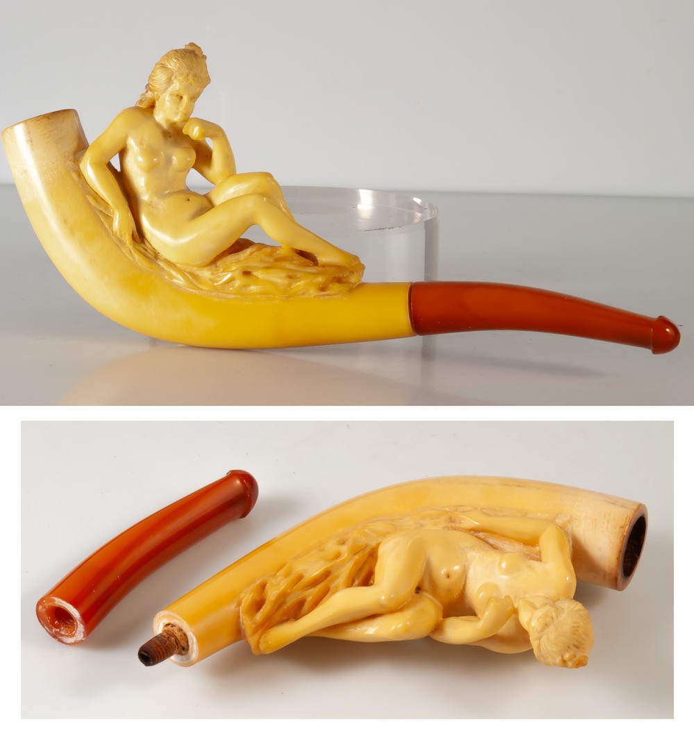 Pipe Curiosa / érotique Femme Nue En écume De Mer-photo-4