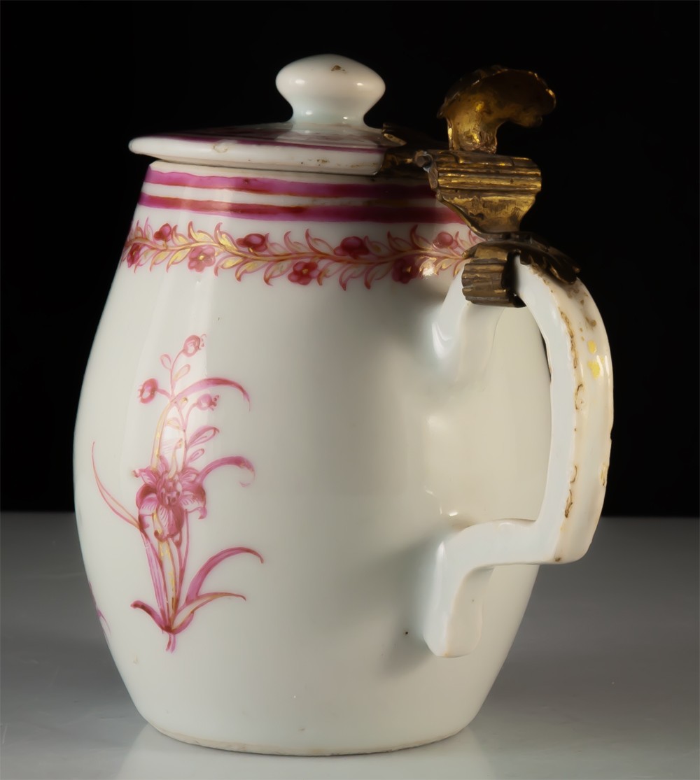 Mustard Pot Barrel Shape Porcelain China East India Company 18th Century-photo-1