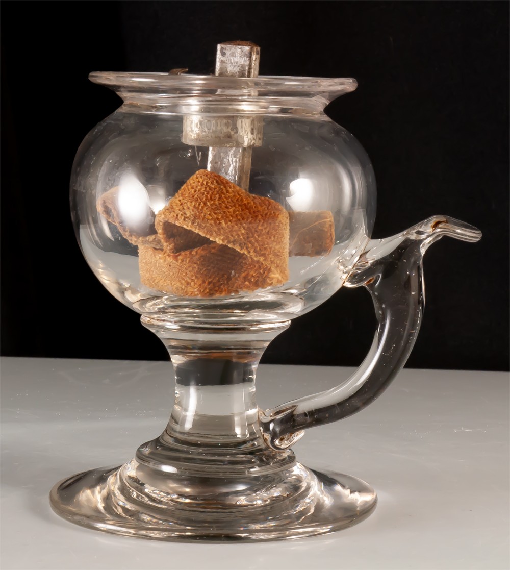 Lampe à Huile En Verre Soufflé Provençale 