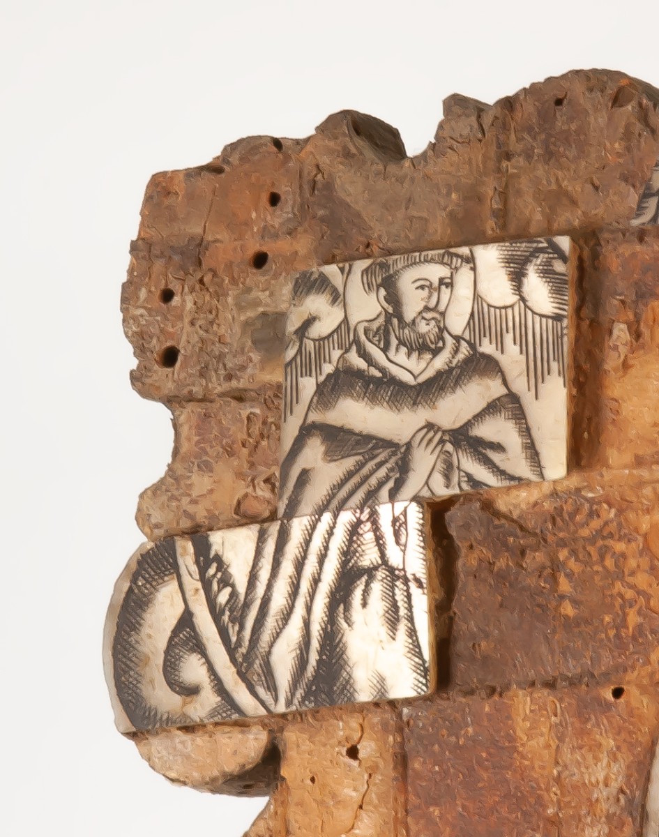 Engraved Mother-of-pearl Icon XVIIIth S.bruo Cratucia Bruno De Chartes / Bruno Le Chartreux-photo-4