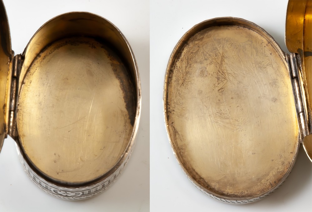 18th Century Solid Silver Snuff Box-photo-5