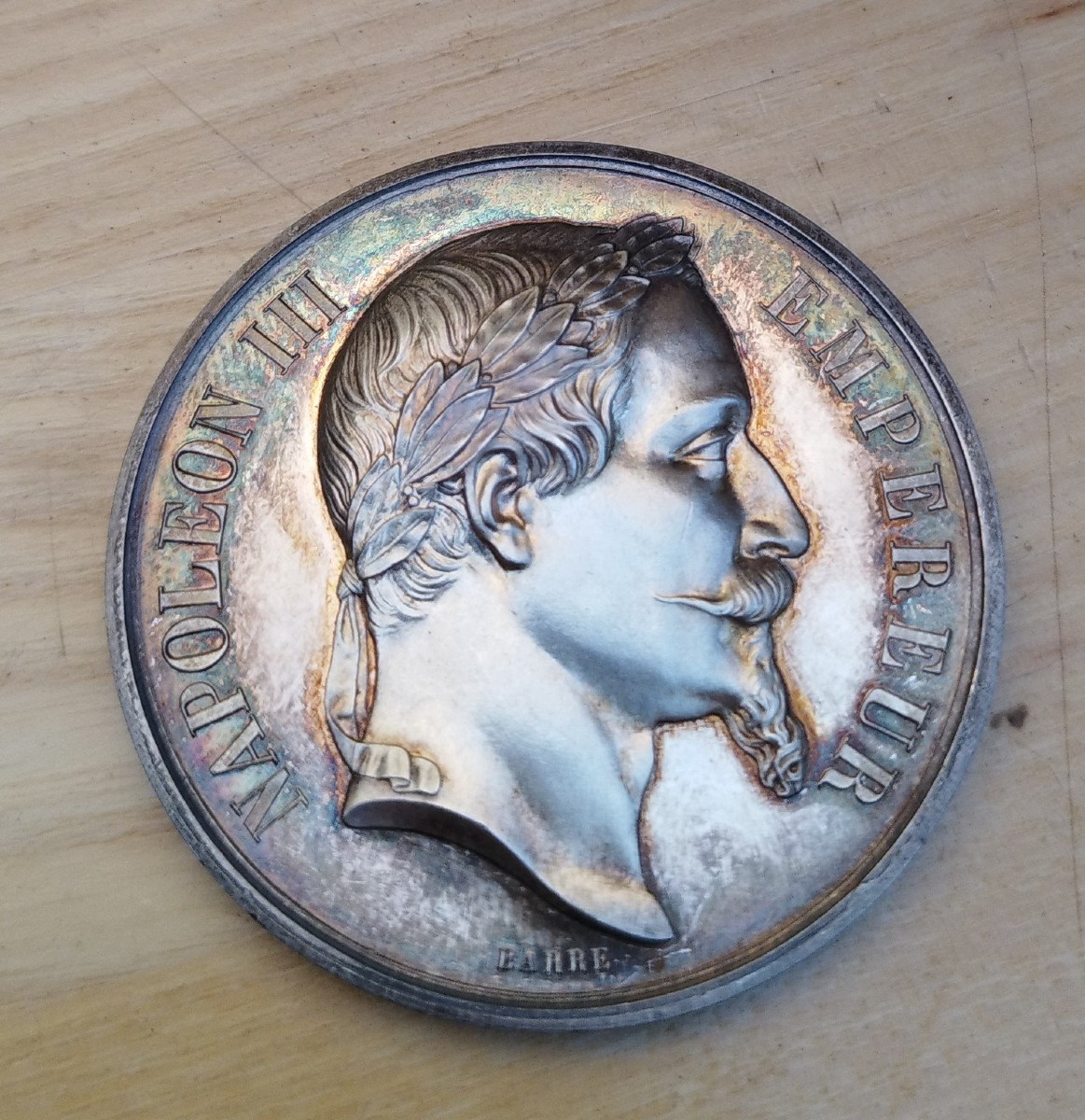Médaille Argent Napoléon III Empereur-photo-1