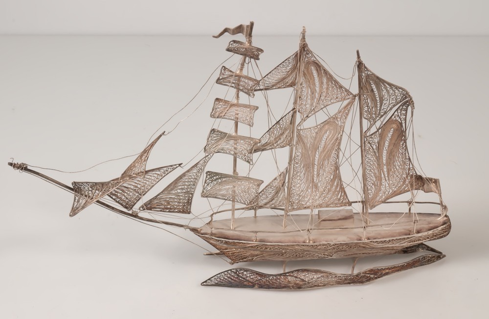 Filigree Silver Sailboat-photo-4
