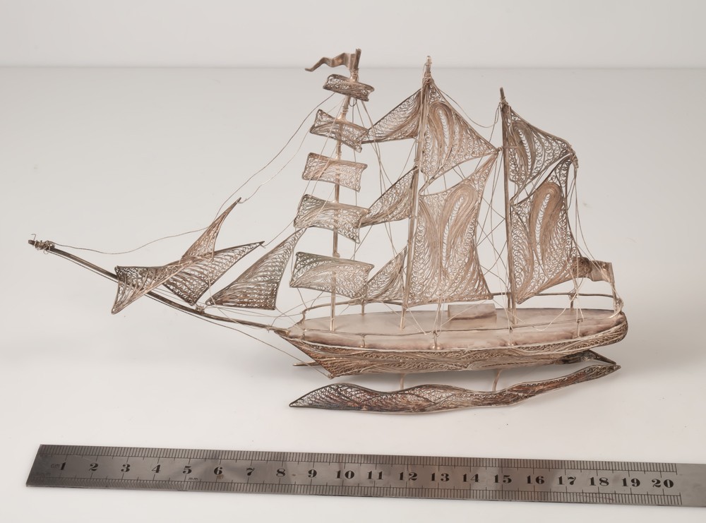 Filigree Silver Sailboat-photo-1