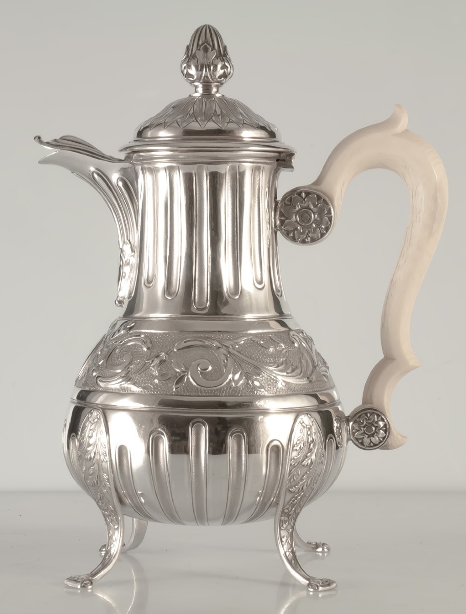 Selfish Coffee Pot, Solid Silver, Minerva Hallmark