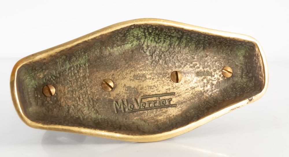 Max le Verrier sablier en bronze aux deux dauphins-photo-1