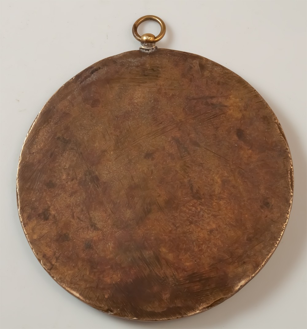 Royalist Bronze Plaque Marie Lendiski Queen Of France-photo-2