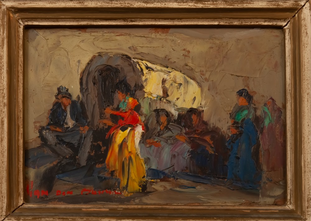 Georges Van Den Busche campement de gitans Saintes Marie de la Mer