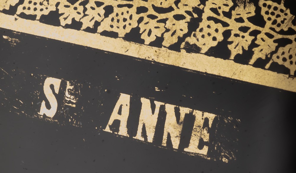 Saint Anne Reading, 19th Century Glass Eglomisé-photo-4