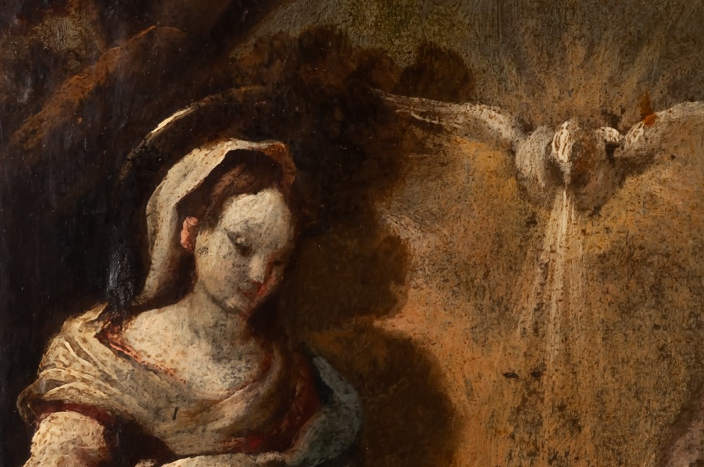 Le retour d'Egypte de la sainte famille Huile sur bois XVIIIè-photo-3