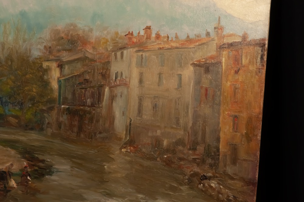 Houses On The Banks Of The River F Royer Vaison La Romaine (?) Vaucluse-photo-3