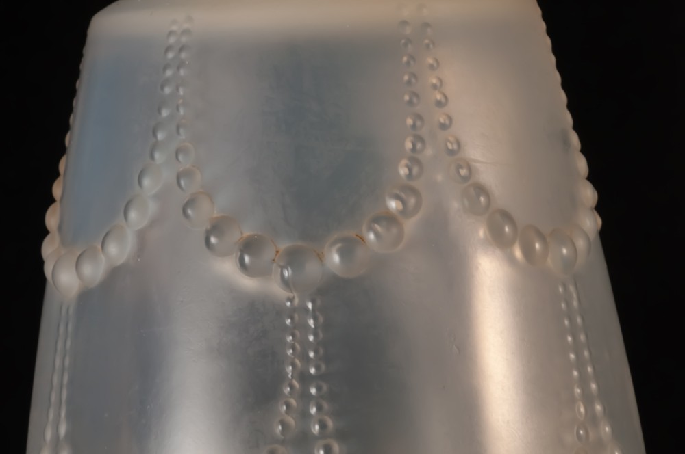 N°600 René Lalique flacon à parfum en verre opalescent modèle Perles - LE GRAND - LOT1-photo-3