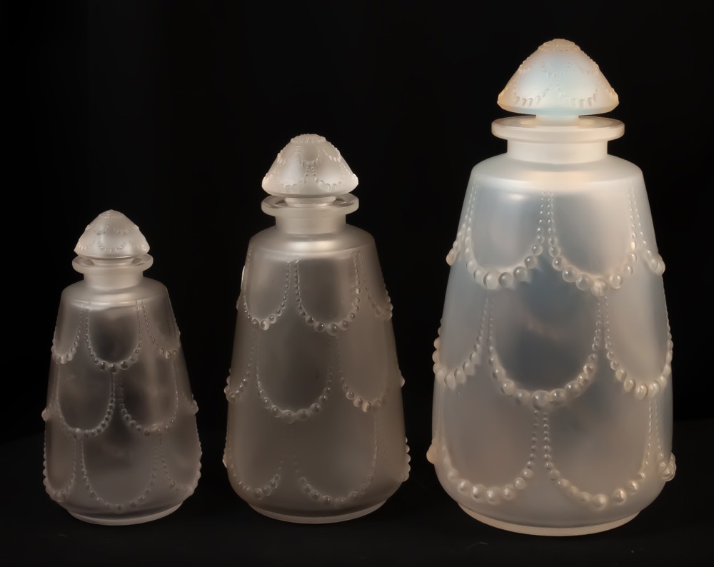 René Lalique flacon à parfum en verre modèle Perles LOT2-photo-2