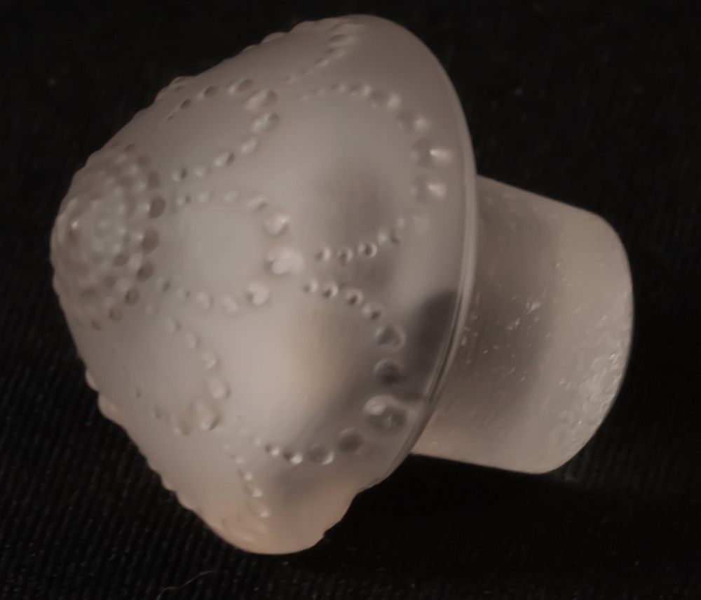 René Lalique flacon à parfum en verre modèle Perles LOT3-photo-4