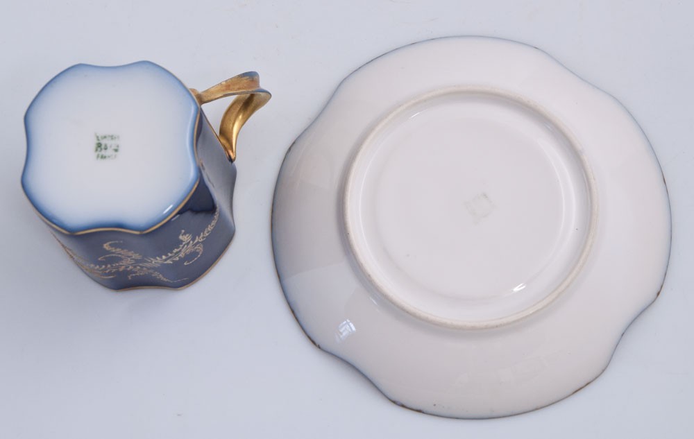 tasse à café / moka bleu de four Limoges-photo-1