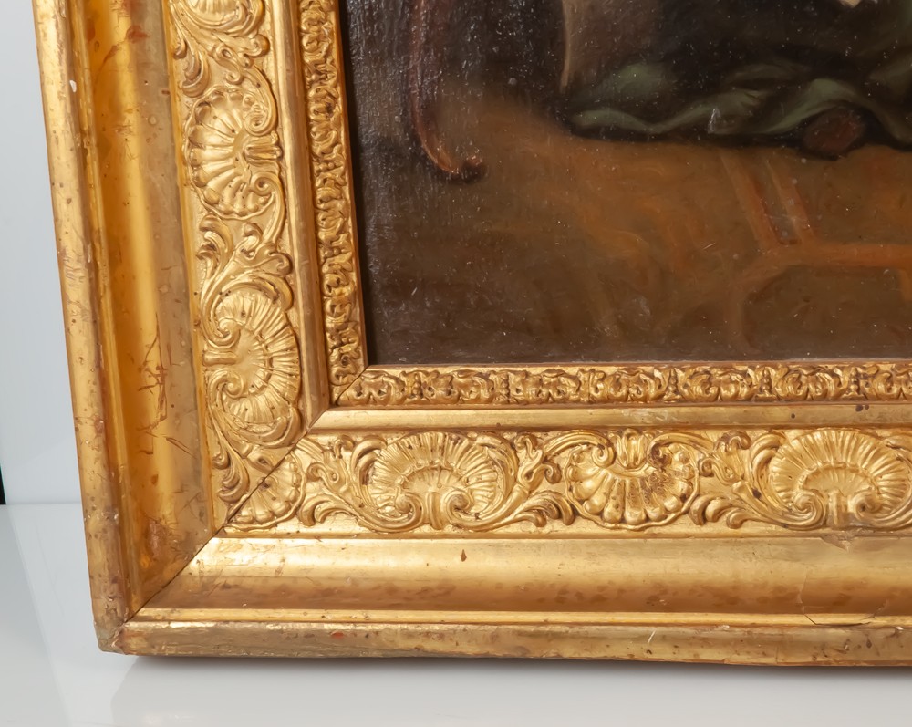 Huile sur toile femme à l'enfant maternité-photo-3