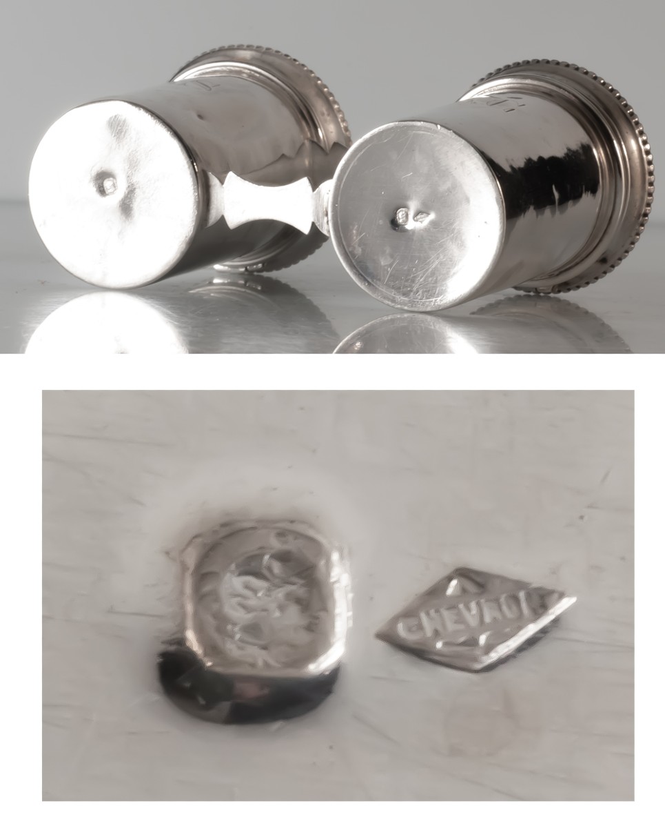 Paire d'ampoules aux huile saintes argent massif-photo-4