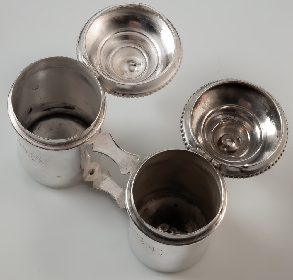 Paire d'ampoules aux huile saintes argent massif-photo-2