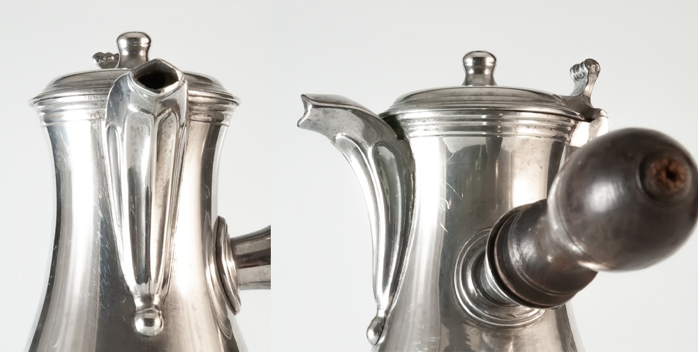 Tripod Coffee And Chocolate Pot, 18th Century -photo-1