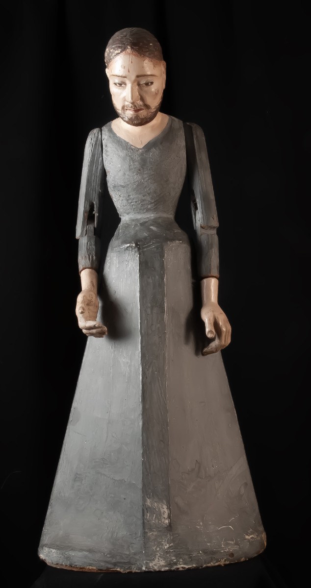 Capipote en bois et papier maché Christ Espagne Italie